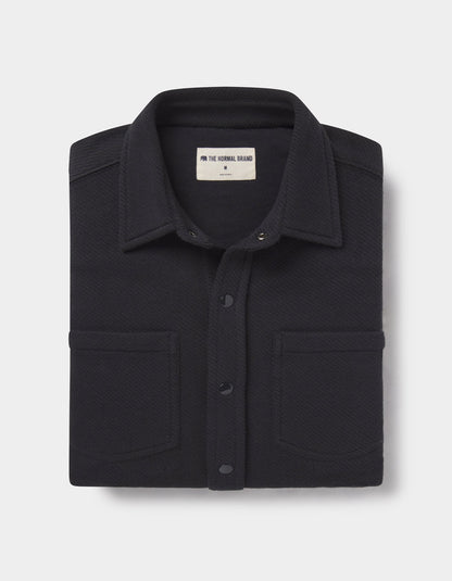 Looped Terry Button Up