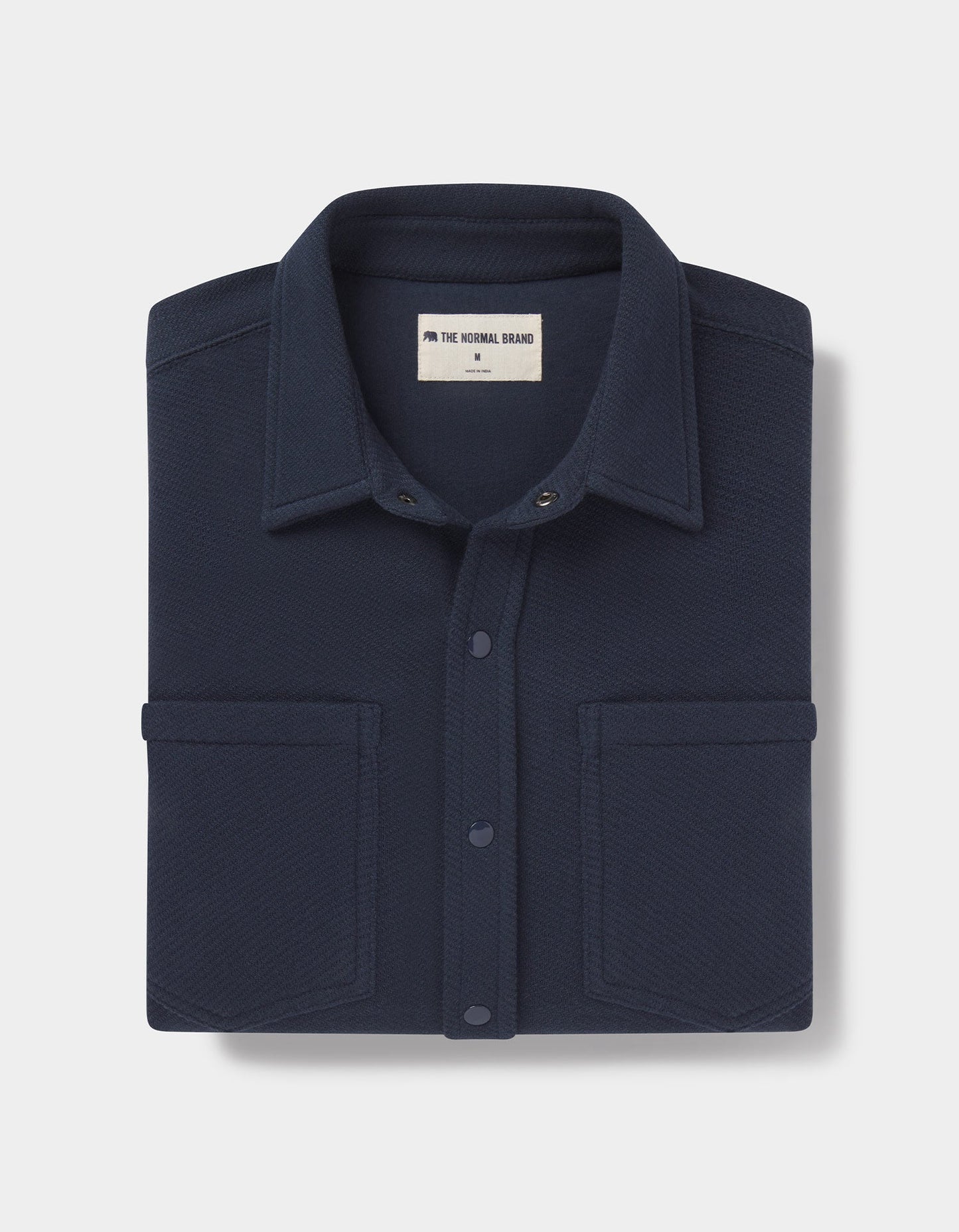 Loop Terry Button Up in Navy