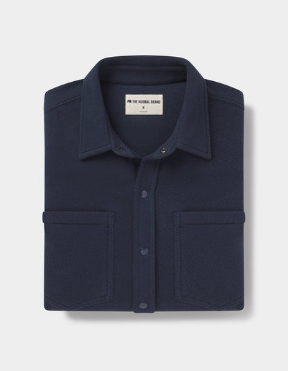 Looped Terry Button Up