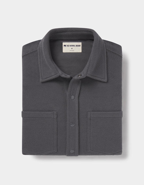 Loop Terry Button Up in Shadow