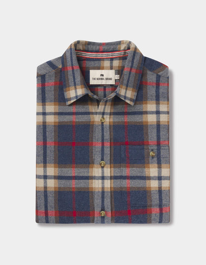 Hudson Double Brushed Flannel in Eventide Plaid
