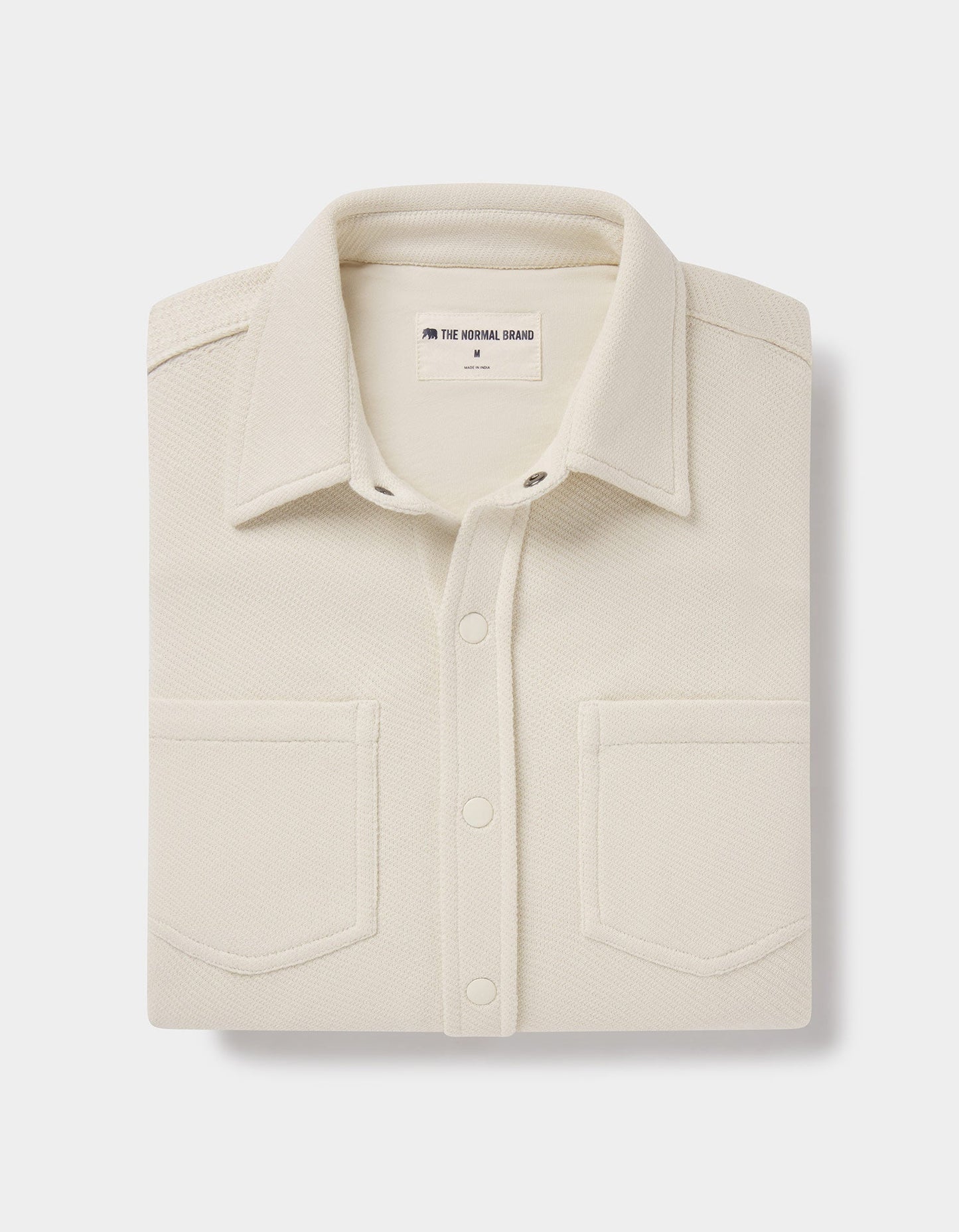 Looped Terry Button Up