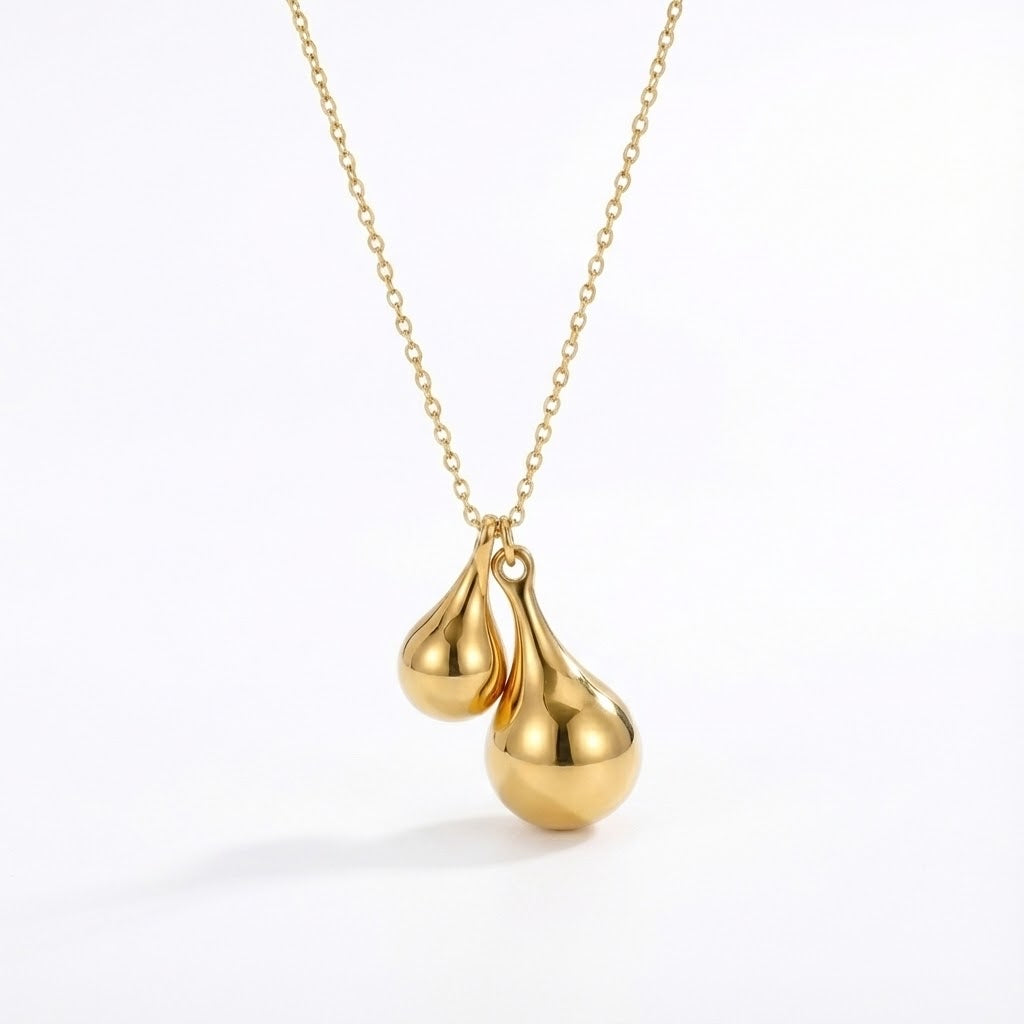 ALB Custom Double Teardrop Pendant Necklace