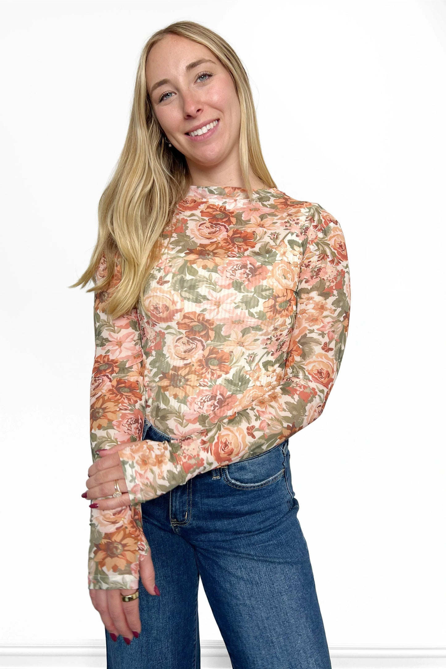 ALB Custom Women's Lightweight Bold Print Mesh Top