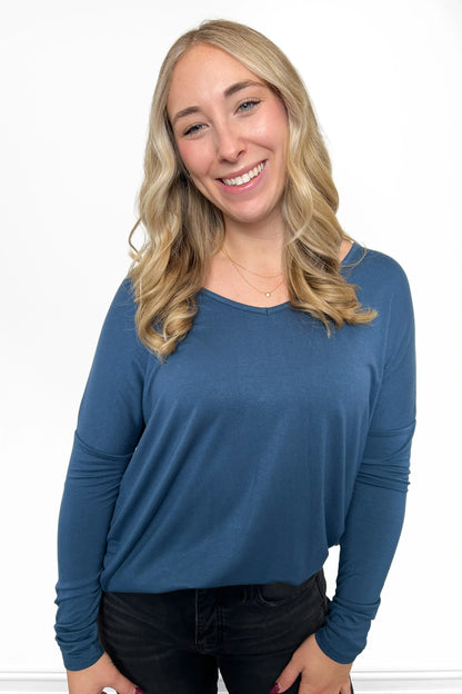ALB Custom Women's Premium Everyday V-Neck Long Sleeve Top