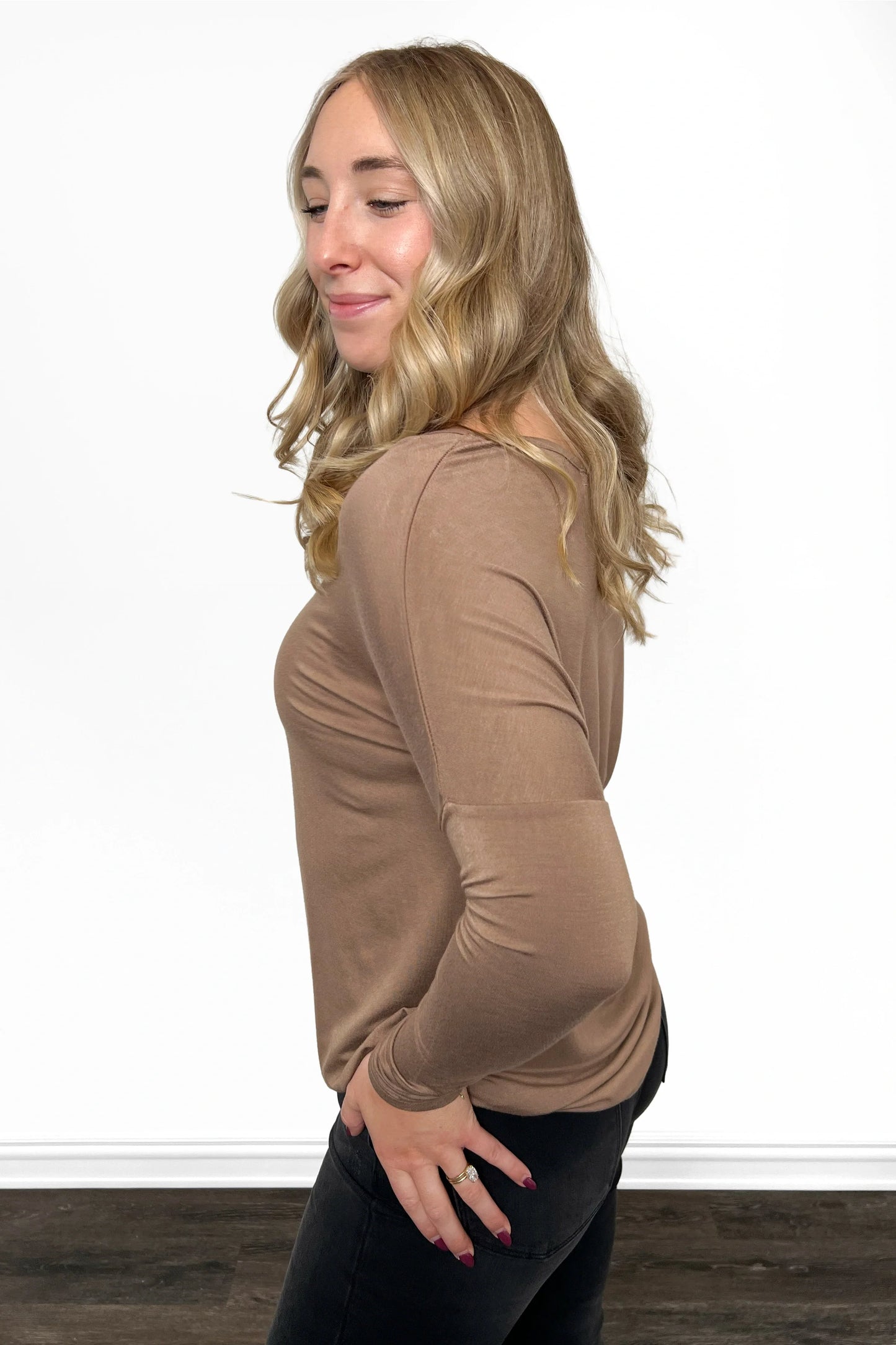 ALB Custom Women's Premium Everyday V-Neck Long Sleeve Top