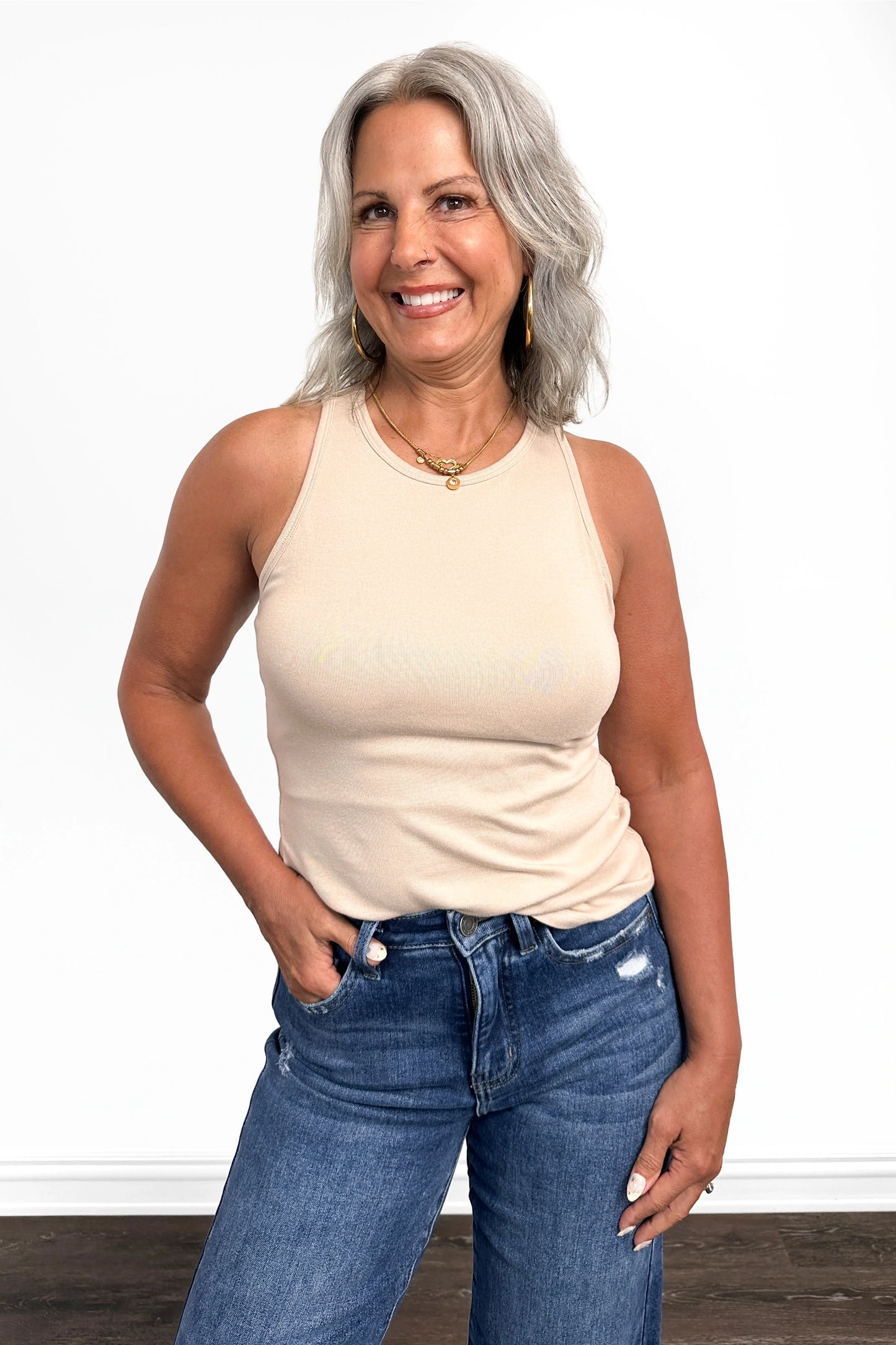 ALB Custom Women's Layering Built in Bra Tank Top