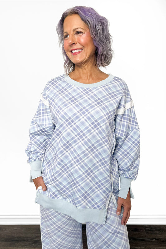 ALB Custom Women's Plaid Print Pullover