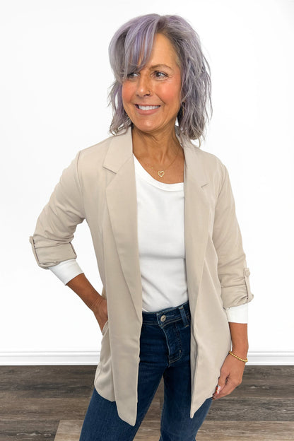 Women's Relaxed Open Front Blazer