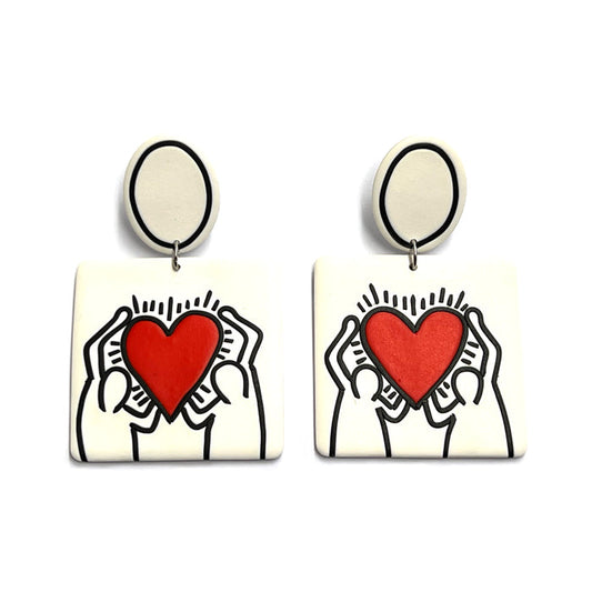 Venus de Chela Love in Motion Square Earrings