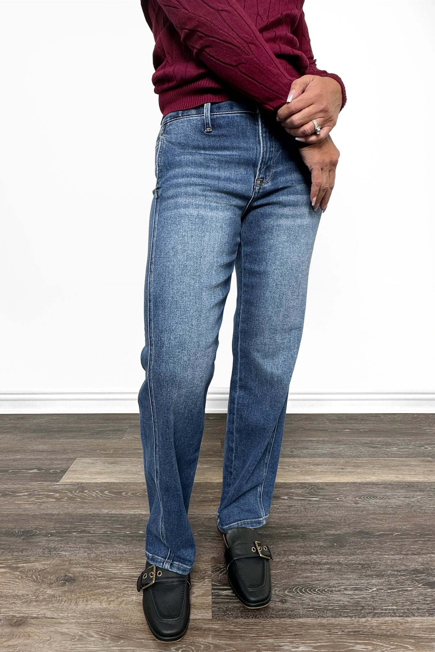 The Sasha High-Rise Ankle Straight Denim