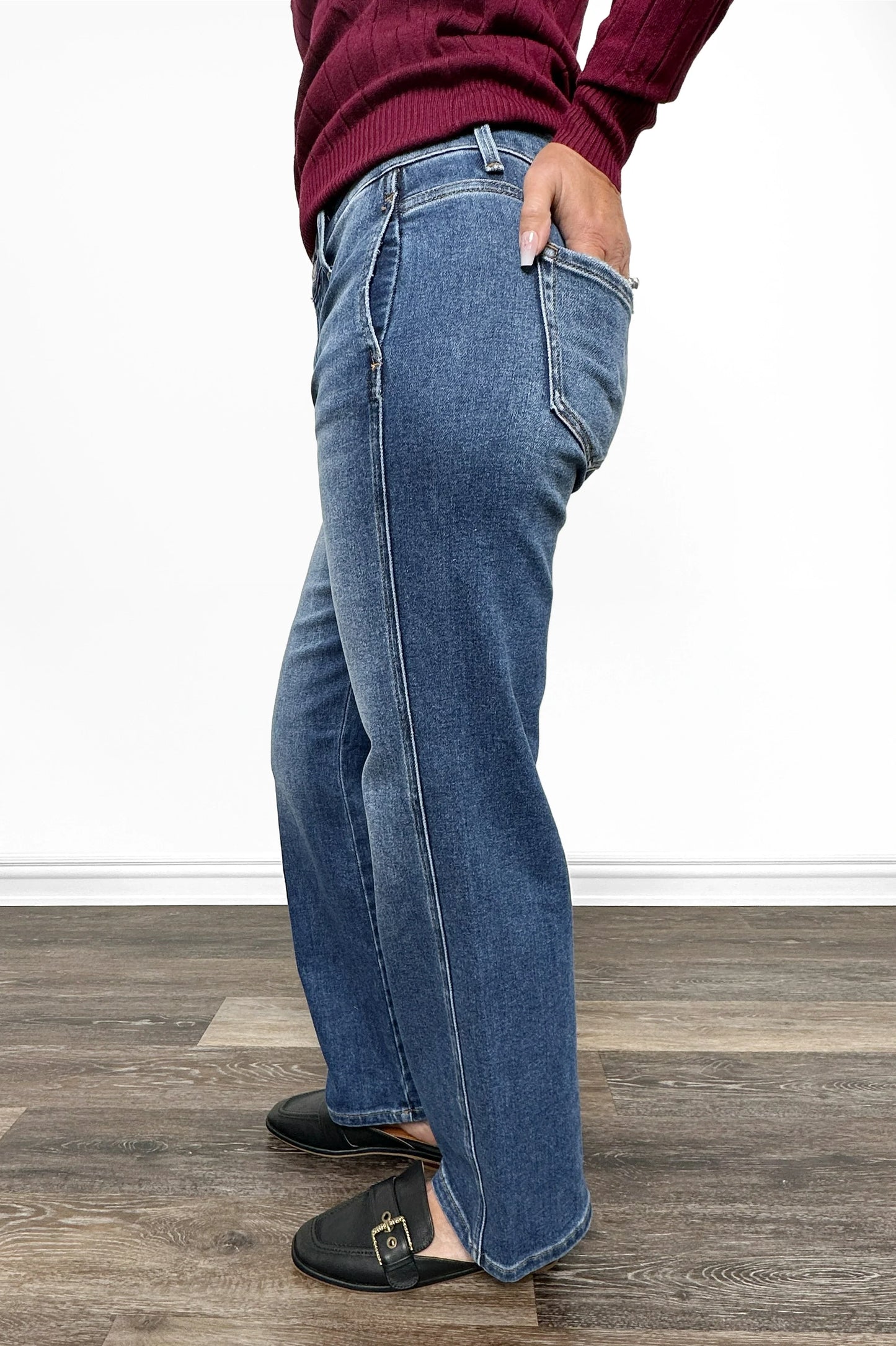 The Sasha High-Rise Ankle Straight Denim