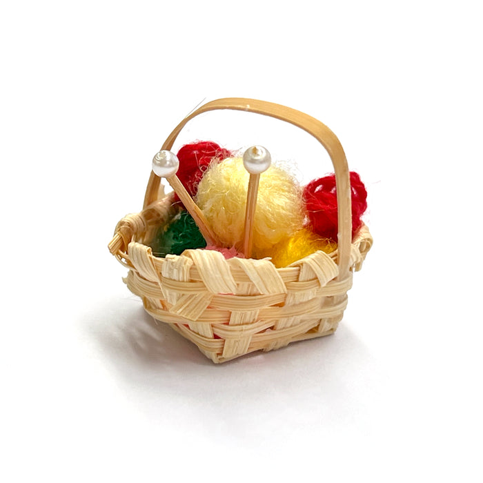 Miniature Wicker Knitting Basket