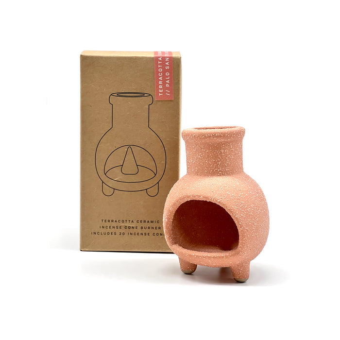 Ceramic Chiminea Incense Cone Holder