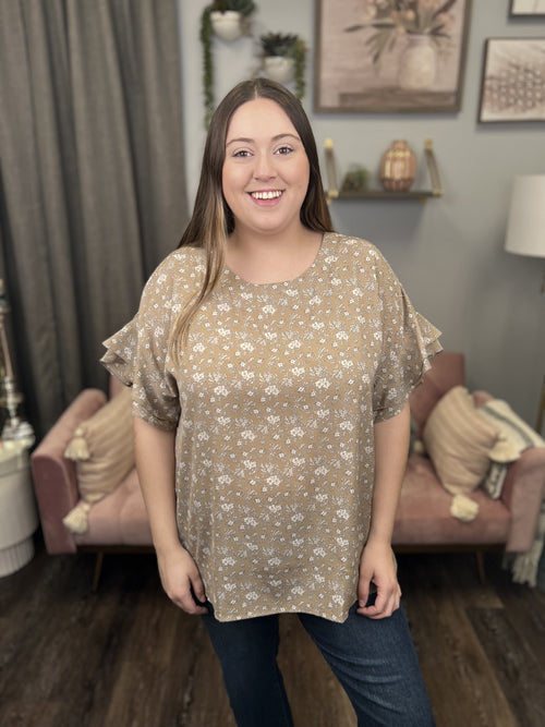 Slow Motion Women's Ruffle Short Sleeve Top