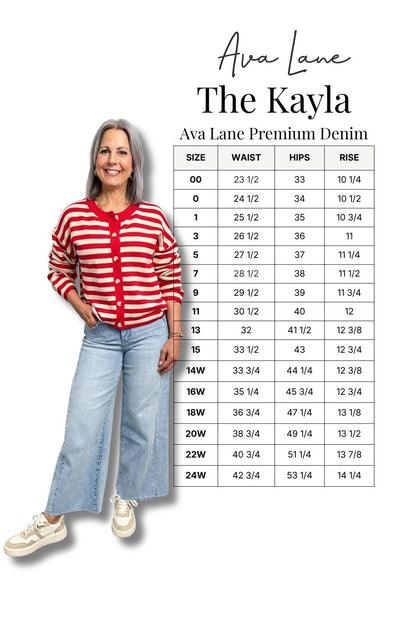 The Kayla High-Rise Tummy Control Cropped Wide Leg Jeans