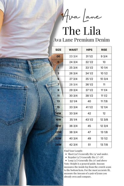 The Lila High-Rise Tummy Control Wide Leg Angled Seam Jeans - Three Inseams