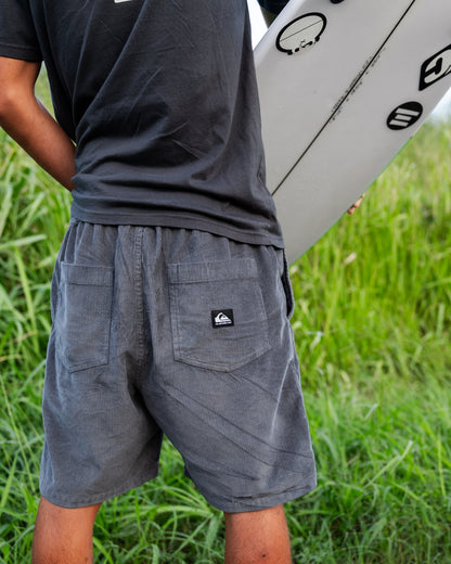 Taxer Cord 18" Elastic Waist Shorts - Iron Gate