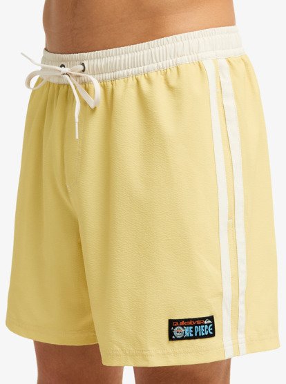 One Piece Solid 16" Elastic Waist Boardshorts - Pampas