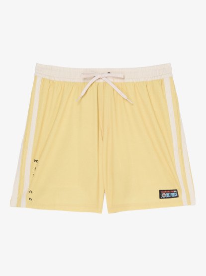 One Piece Solid 16" Elastic Waist Boardshorts - Pampas