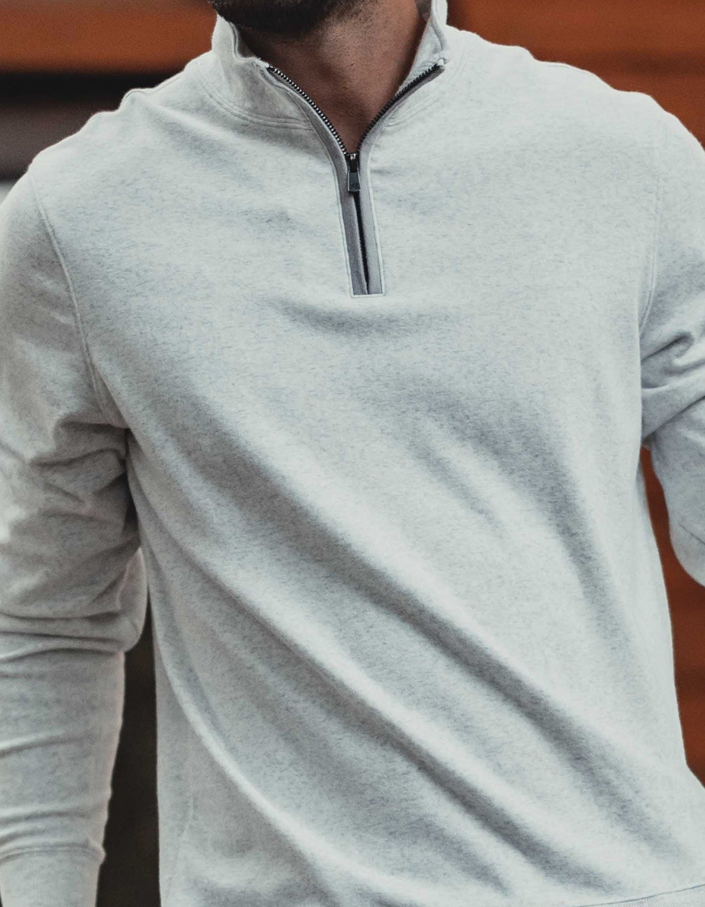 Puremeso Weekend Quarter Zip in Stone
