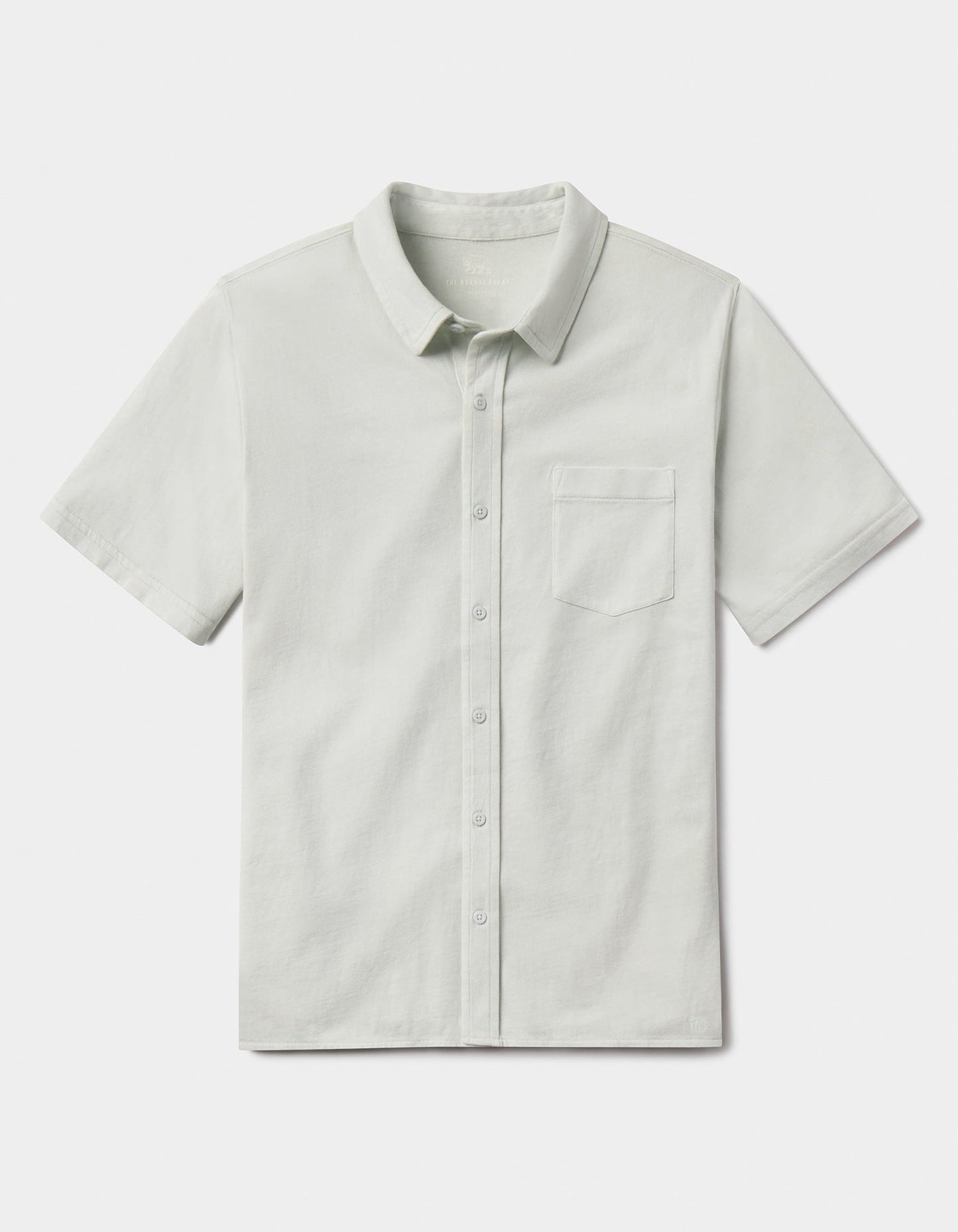 Normal Jersey Button Up in Sea Glass