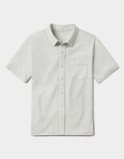 Normal Jersey Button Up in Sea Glass