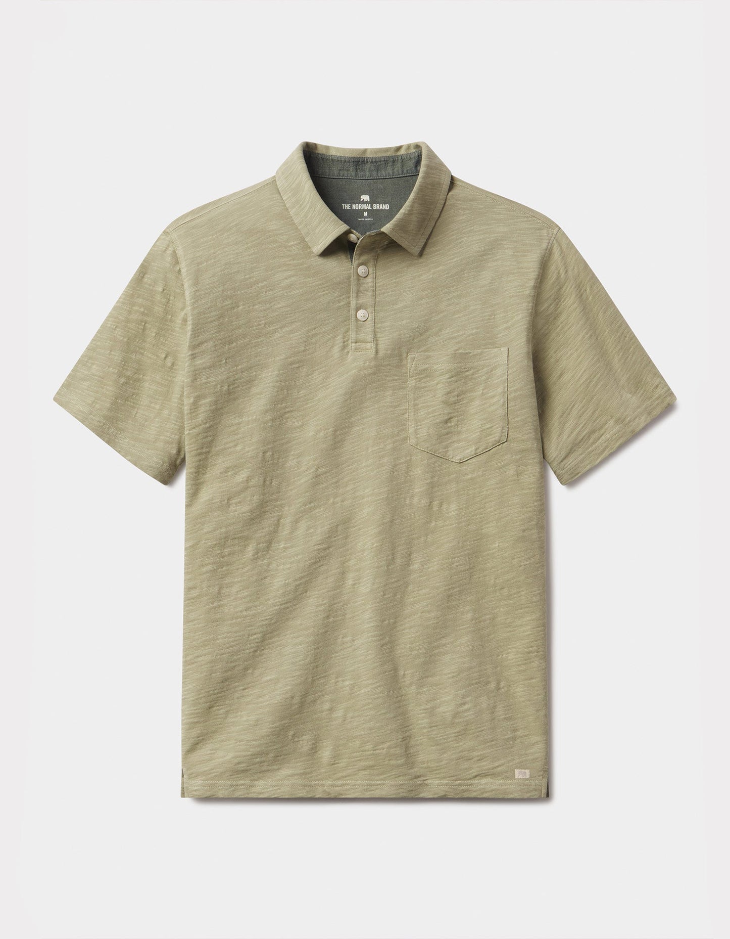 Vintage Slub Pocket Polo in Sage