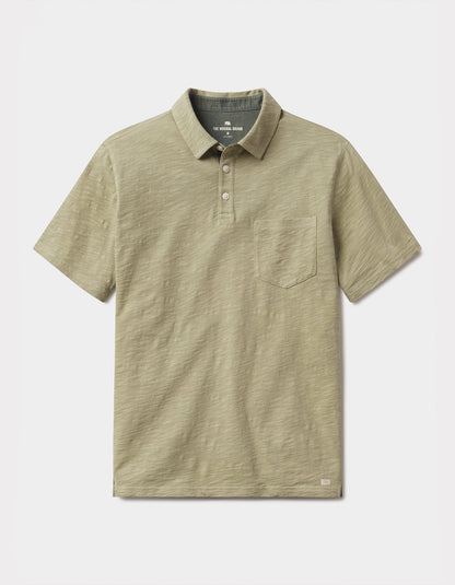 Vintage Slub Pocket Polo in Sage