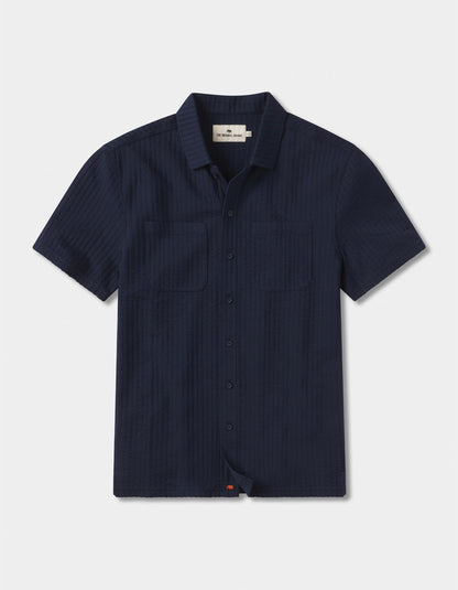 Knit Getaway Button Up in Navy