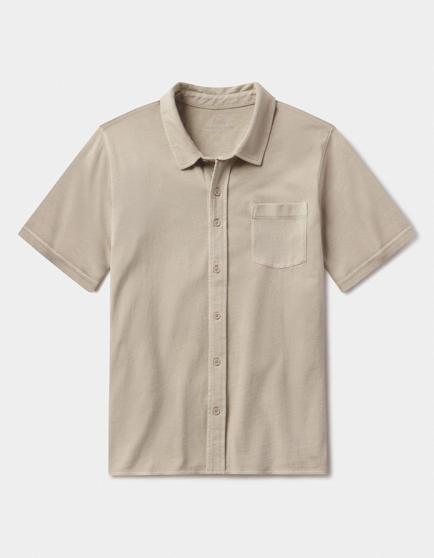 Normal Jersey Button Up in Pumice