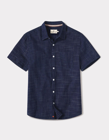 Freshwater Short Sleeve Button Up Shirt in Ocean