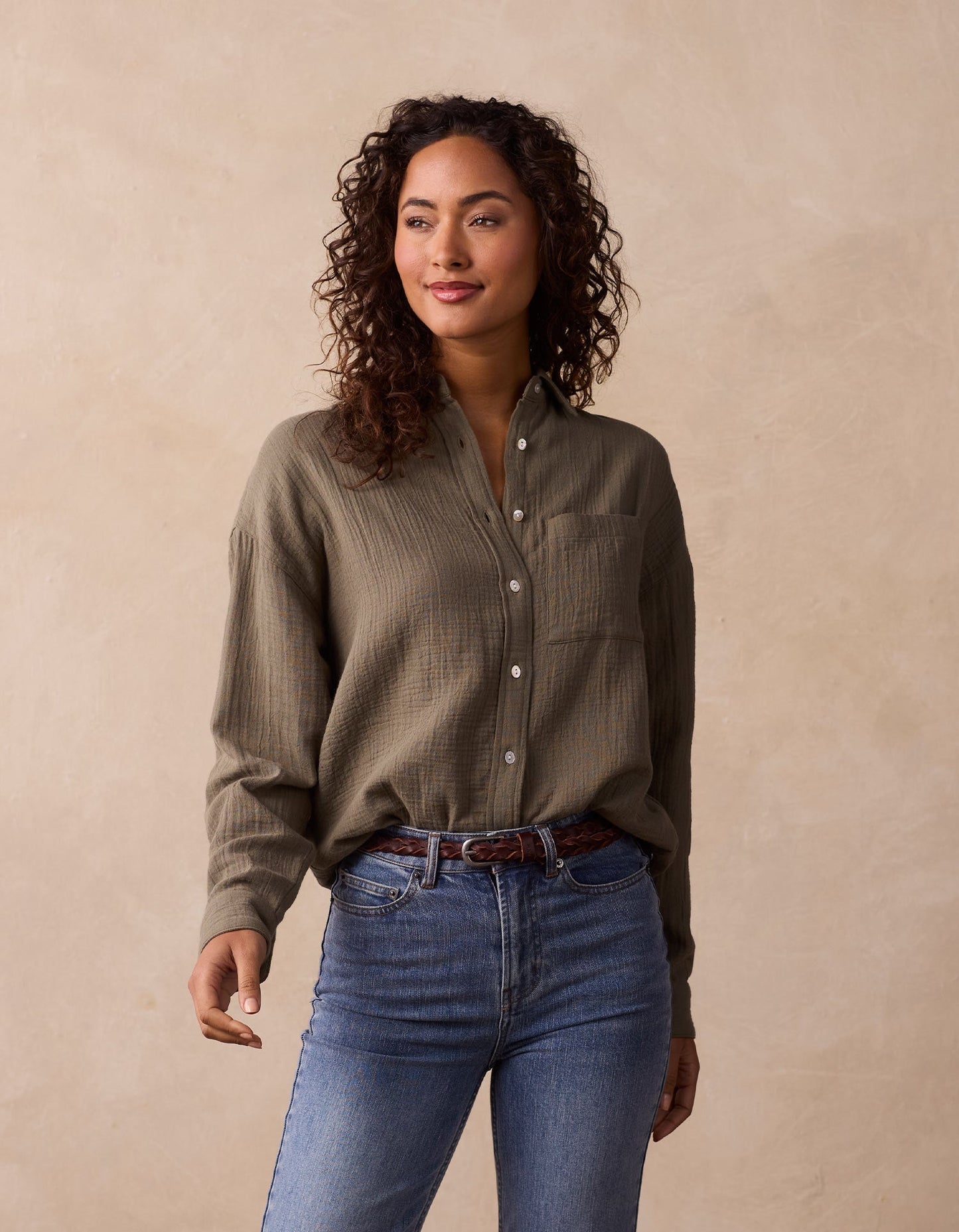 Kalo Overshirt in Deep Sage