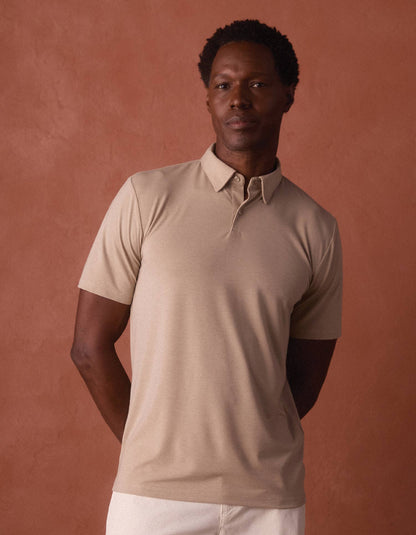 LuxeJersey Polo in Fawn