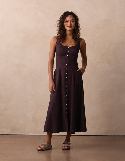 Eleanor Dress in Umber