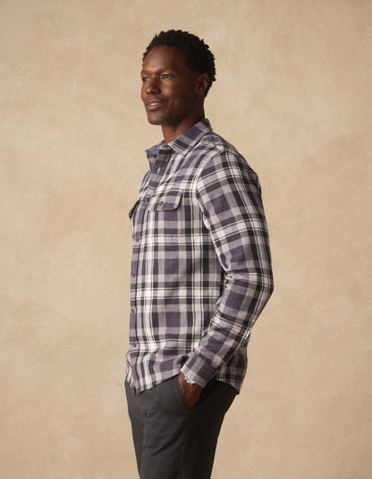 Mountain Overshirt in Grey Plaid