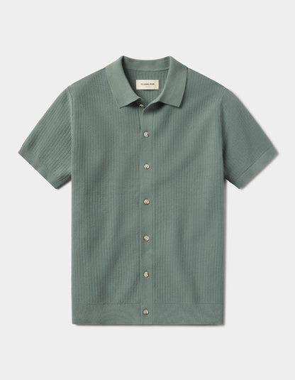 Breezeknit Button Up in Juniper