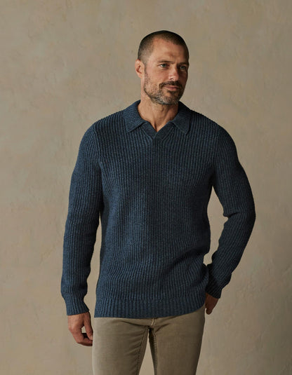 Marled Polo Sweater