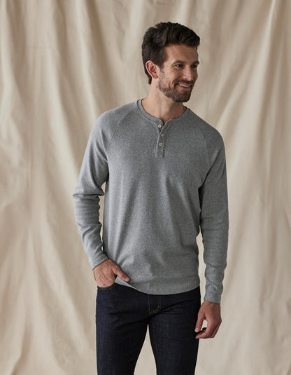 Puremeso Everyday Henley in Athletic Grey