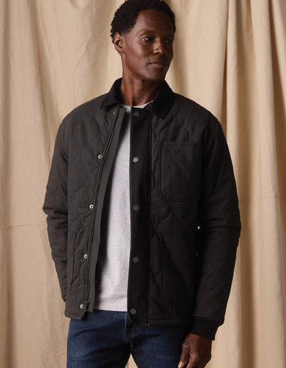 James Canvas Liner Jacket in Phantom/Black