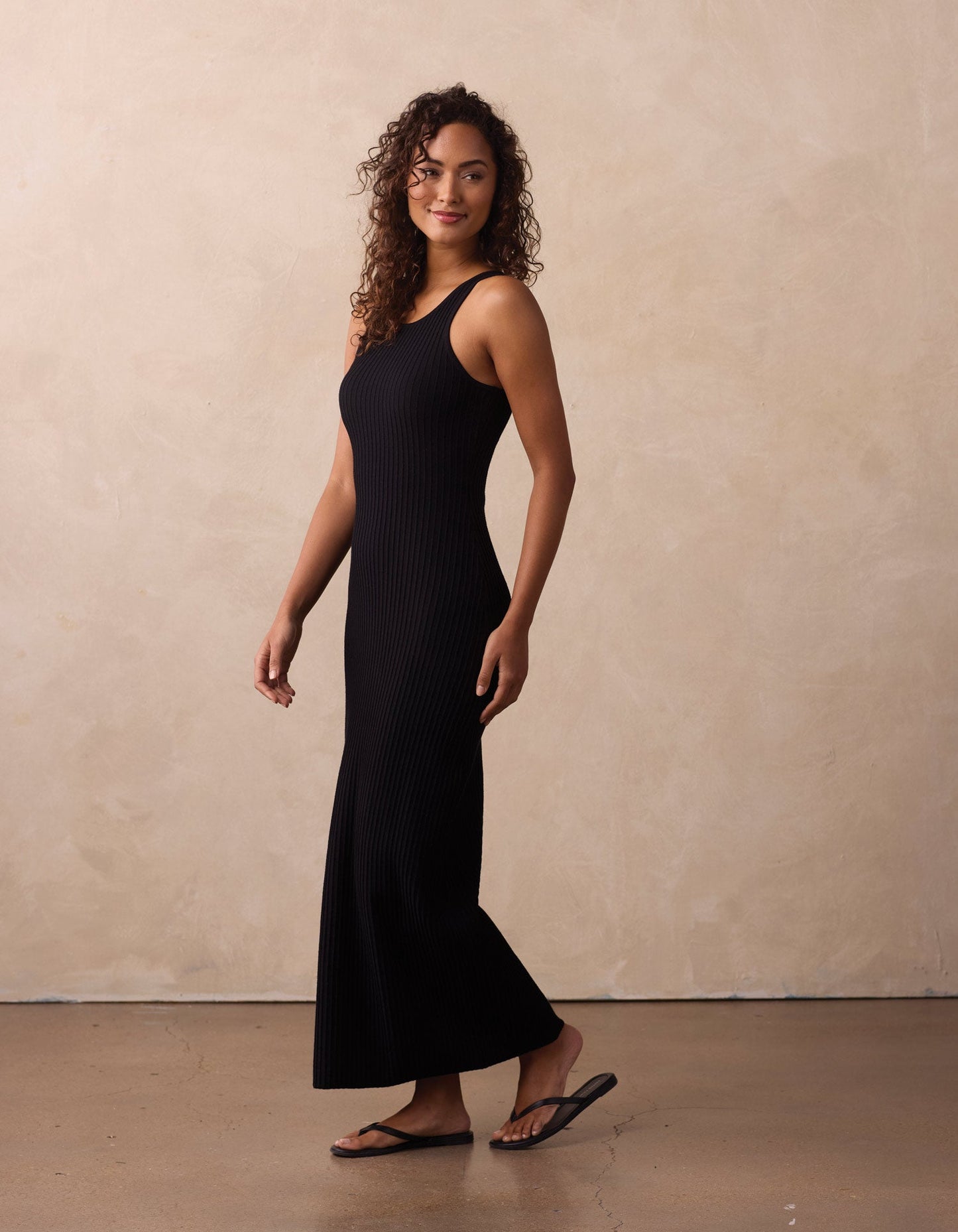 Claire Knit Maxi Dress in Black