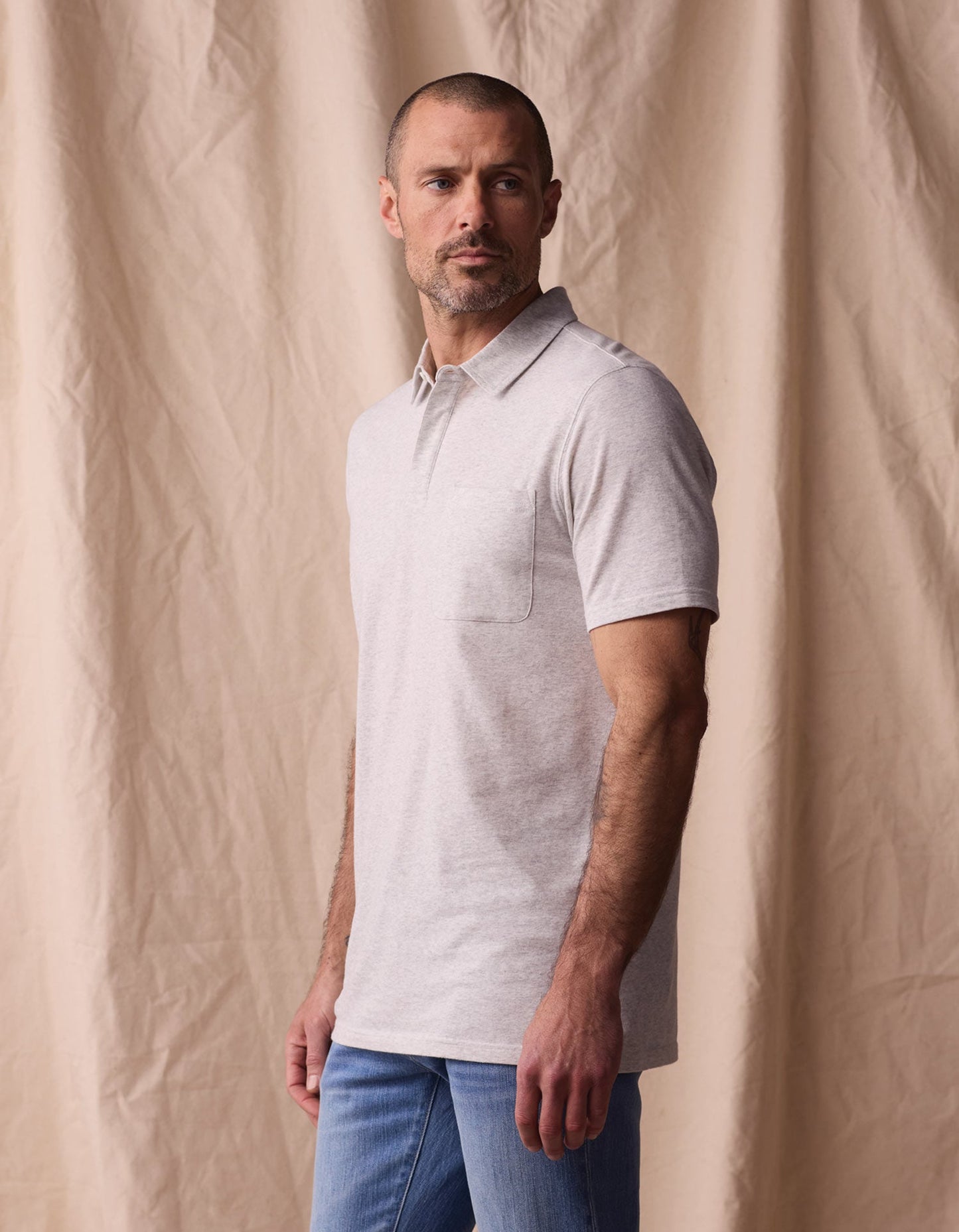 Active Puremeso Everyday Polo in Stone