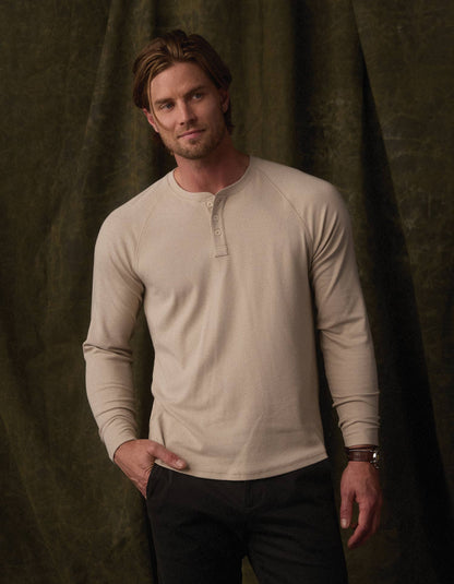 Puremeso Everyday Henley in Pumice
