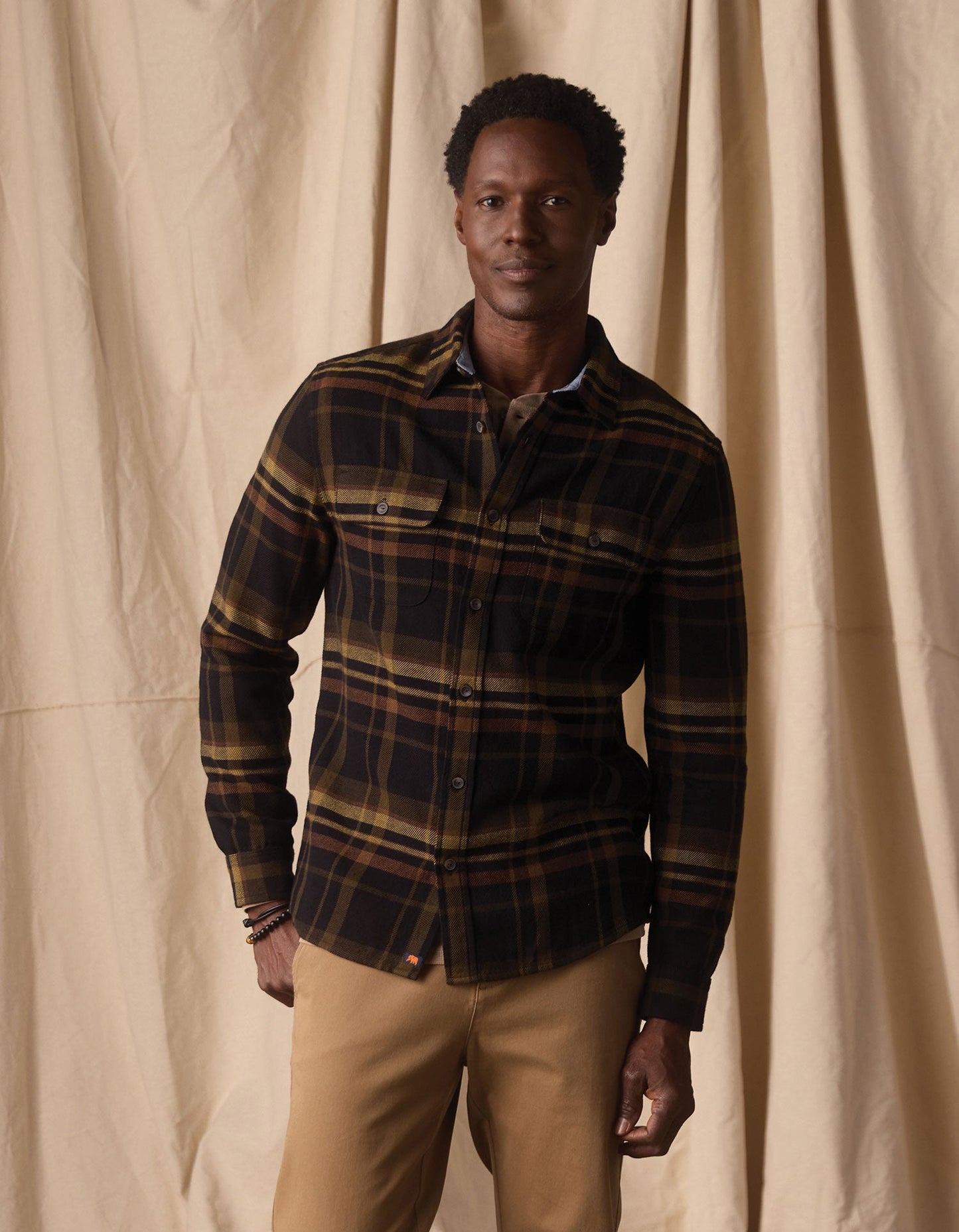 Mountain Overshirt in Black Plaid