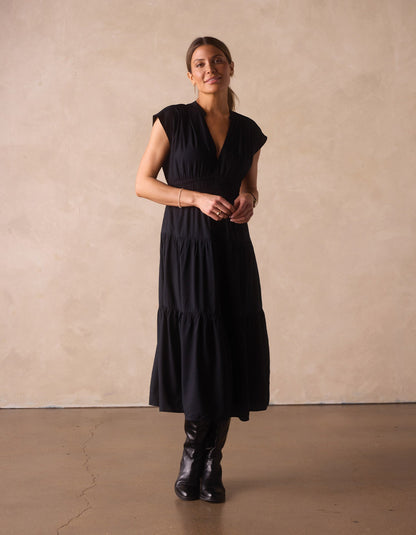 Grace Midi Dress in Black