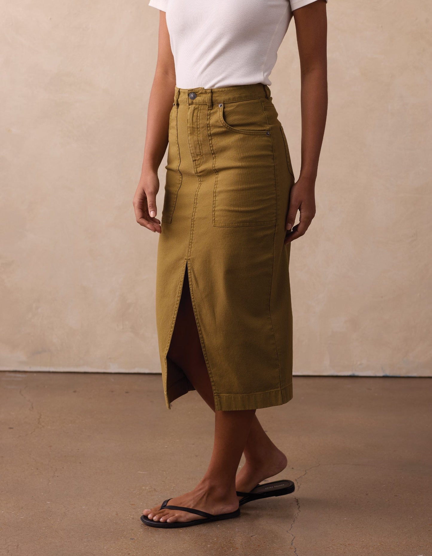 Scout Canvas Shipyard Skirt in Tobacco