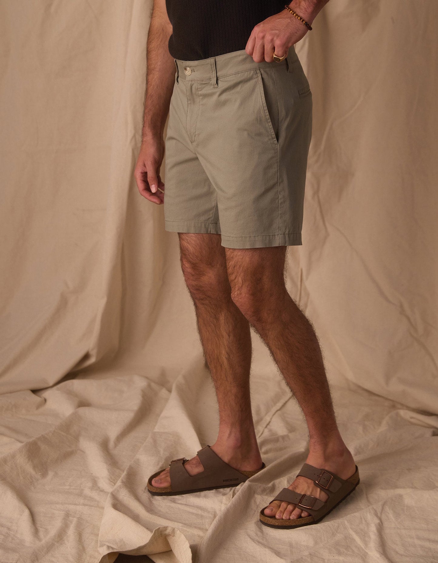 Stretch Chino Short in Moss