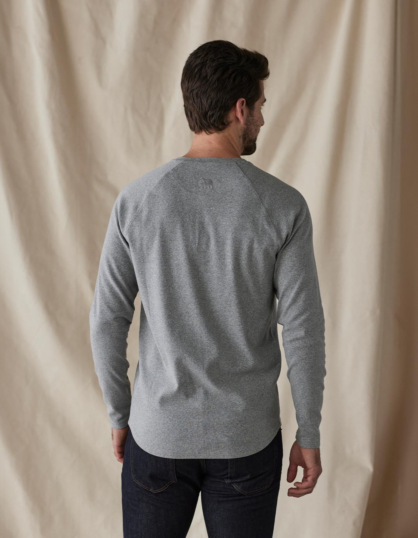 Puremeso Everyday Henley in Athletic Grey