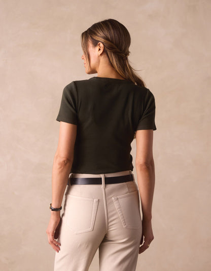 Normal Rib Tee in Alpine