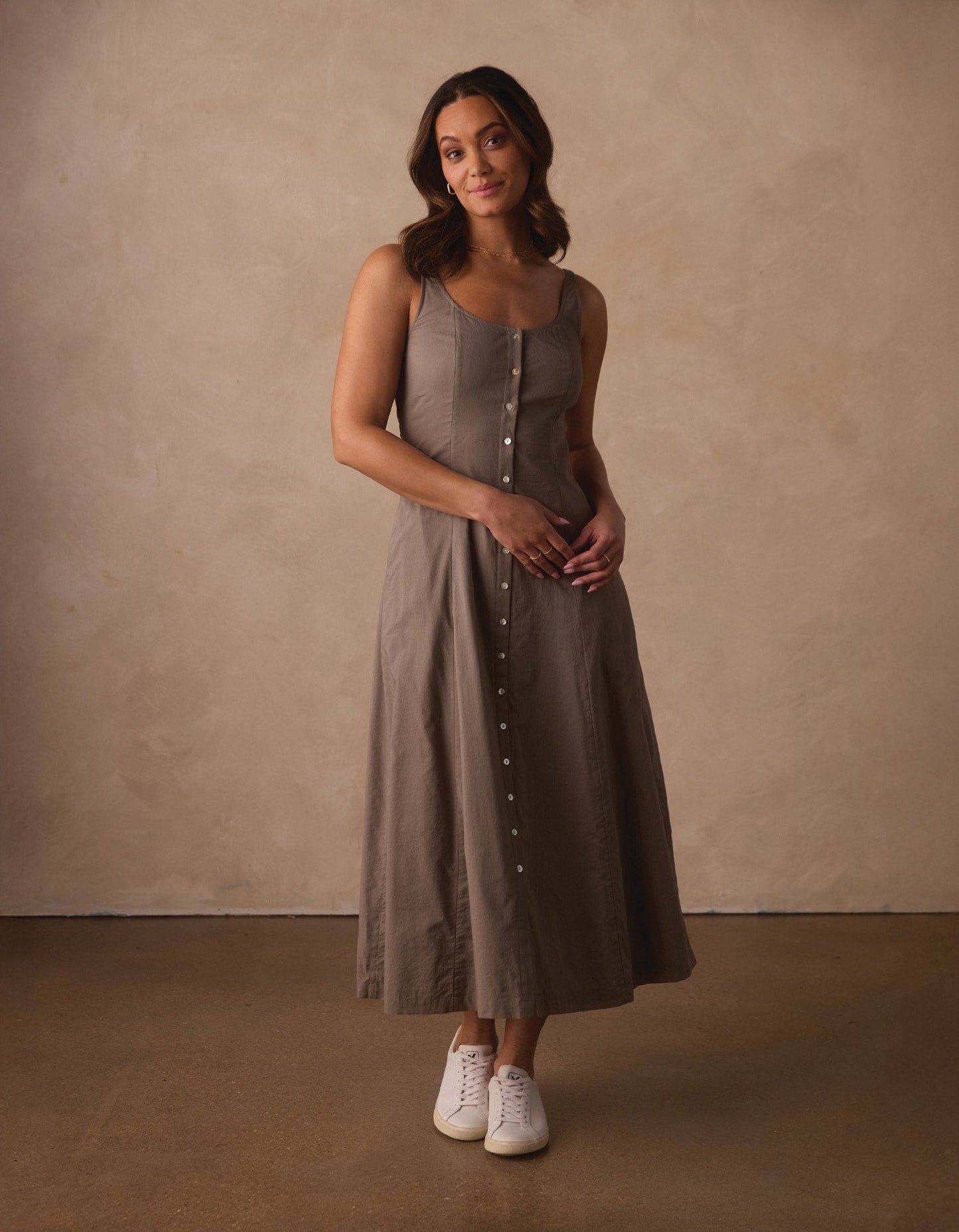 Eleanor Dress in Moss